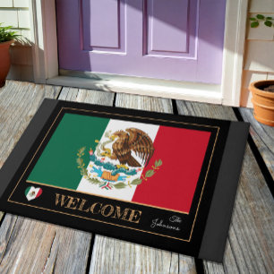 Mexico house mat, Mexican Flag sports / Welcome Doormat