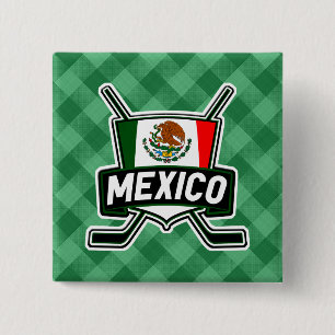 Mexico Ice Hockey Flag Badge Hockey Pin