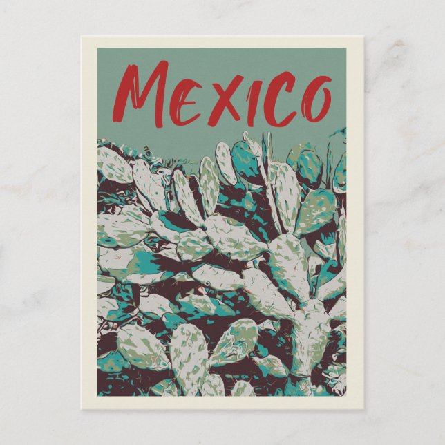 Mexico, iconic Opuntia Cactus  Postcard (Front)