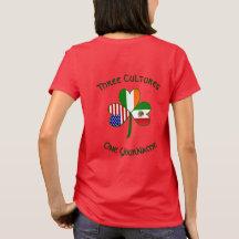 Mexico Ireland USA Flag Shamrock Personalise Women
