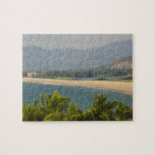 Mexico, Jalisco, Barra de Navidad. Town Beach Jigsaw Puzzle