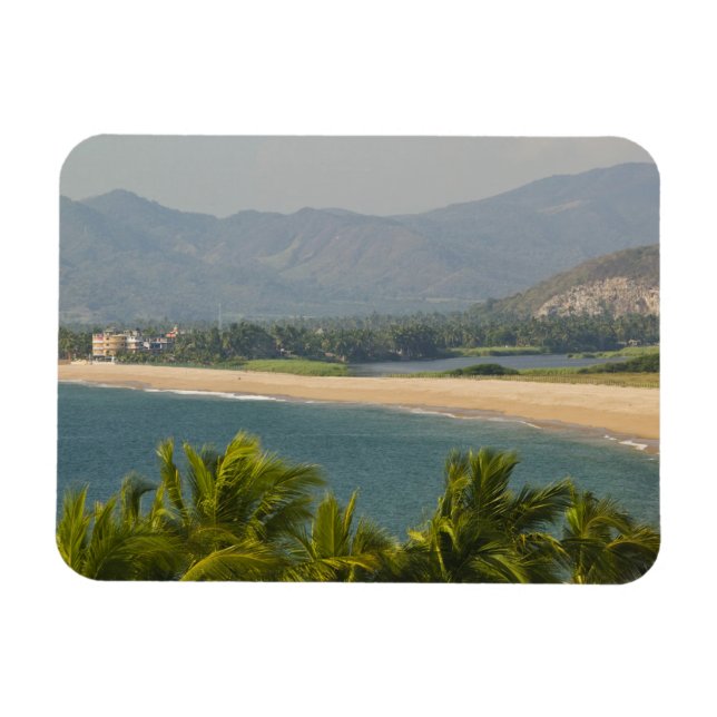 Mexico, Jalisco, Barra de Navidad. Town Beach Magnet (Horizontal)
