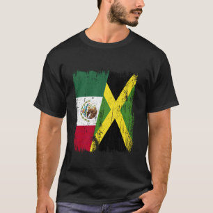 Mexico Jamaica Half Flag Mexican Jamaican Heritage T-Shirt