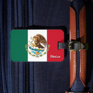 Mexico Luggage Tags, patriotic Mexican Flag Luggage Tag