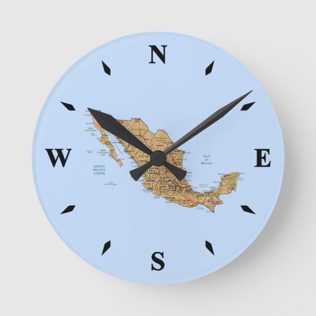Mexico Map Clock (Front)