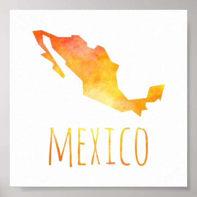 Mexico Map Poster (Front)