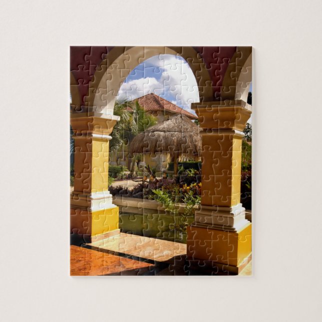 Mexico, Mayan Riviera, architecture at Iberostar Jigsaw Puzzle (Vertical)