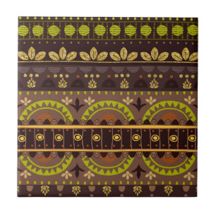 Mexico Mayan Tribal Art Tile