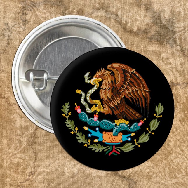 Mexico & Mexican Eagle coat of arms / flag fashion 3 Cm Round Badge (Creator Uploaded)