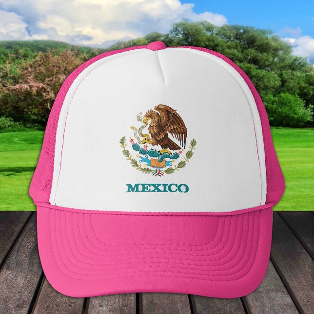 Mexico & Mexican Eagle emblem, flag fashion Trucker Hat (Creator Uploaded)