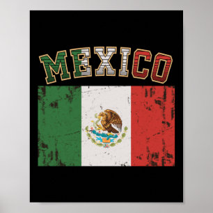Mexico Mexican Flag Men Women Teens Kids Cool Mexi Poster
