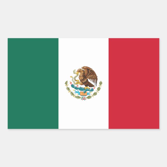 Mexico - Mexican Flag Rectangular Sticker (Front)