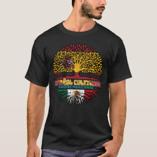 Mexico Mexican Spain Spanish Tree Roots Flag T-Shirt
