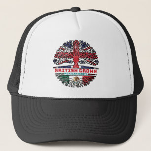 Mexico Mexican Uk United Kingdom British Tree Trucker Hat