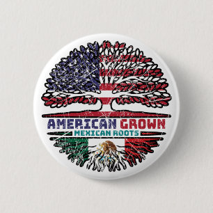 Mexico Mexican US American USA United States Tree 6 Cm Round Badge
