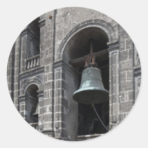 Mexico, Mexico City, Zocalo. The Bell Towers Classic Round Sticker
