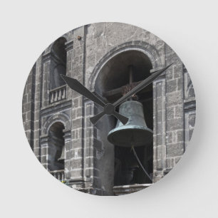 Mexico, Mexico City, Zocalo. The Bell Towers Round Clock