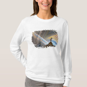 Mexico, Morelia. Sun's rays penetrate interior T-Shirt
