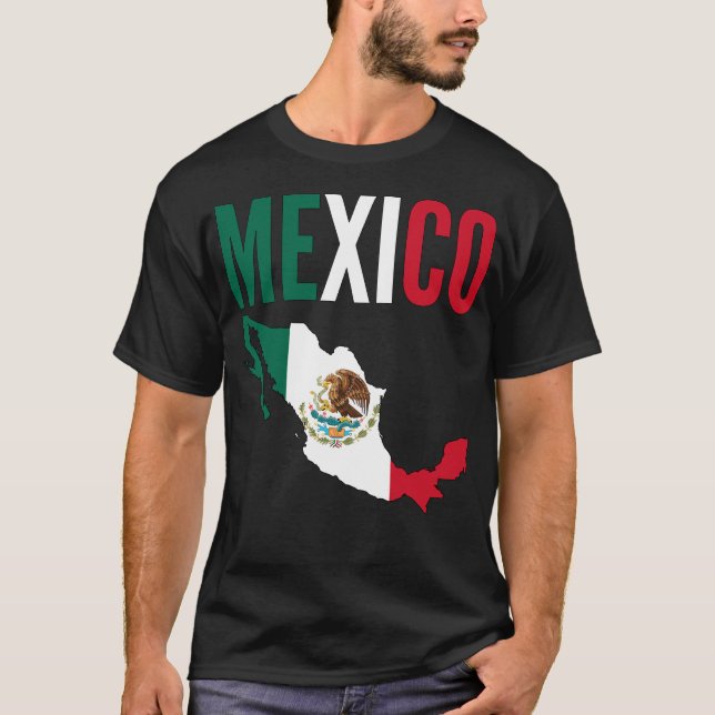 Mexico National Map T Shirt (Front)