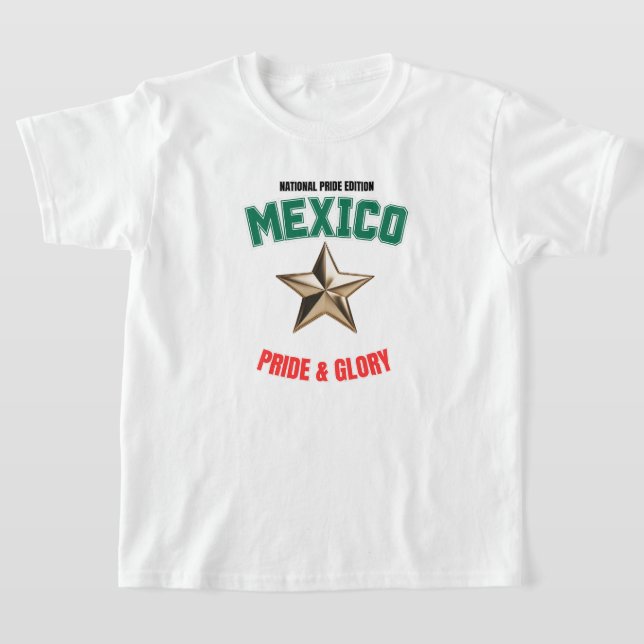 Mexico National Pride Edition Kids Basic T-Shirt (Laydown)