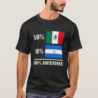 Mexico Nicaragua Mexican Nicaraguan Flag Pride Fun T-Shirt