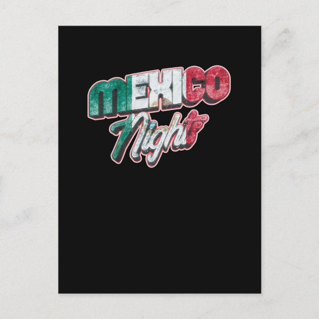 Mexico Nights Mexican Pride Postcard (Front)