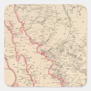 Mexico, Northwestern States Square Sticker