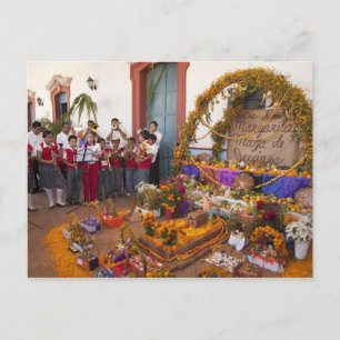 Mexico, Oaxaca Province, Ocotlan, students in Postcard