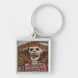 Mexico, Oaxaca. Sand tapestry (tapete de arena) Key Ring