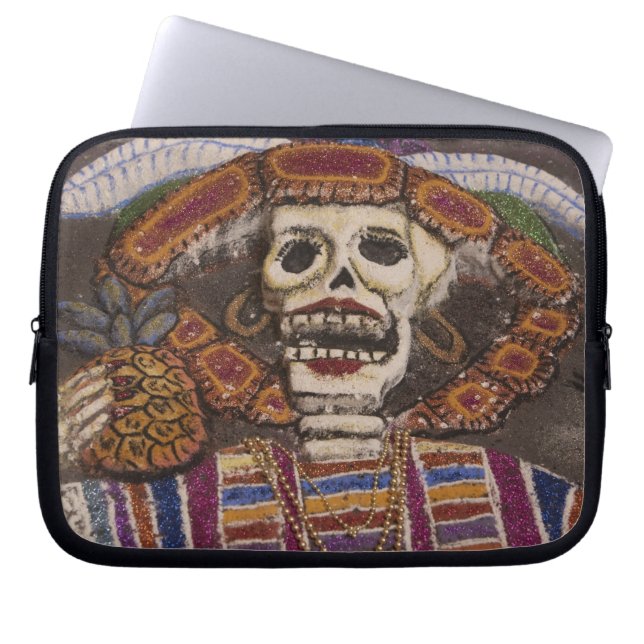 Mexico, Oaxaca. Sand tapestry (tapete de arena) Laptop Sleeve (Front)