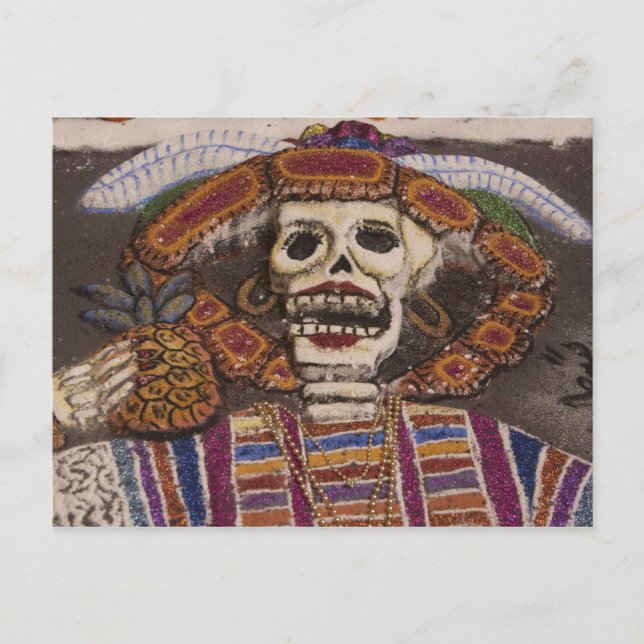 Mexico, Oaxaca. Sand tapestry (tapete de arena) Postcard (Front)