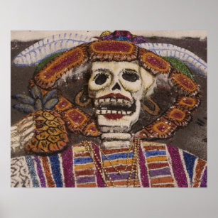 Mexico, Oaxaca. Sand tapestry (tapete de arena) Poster