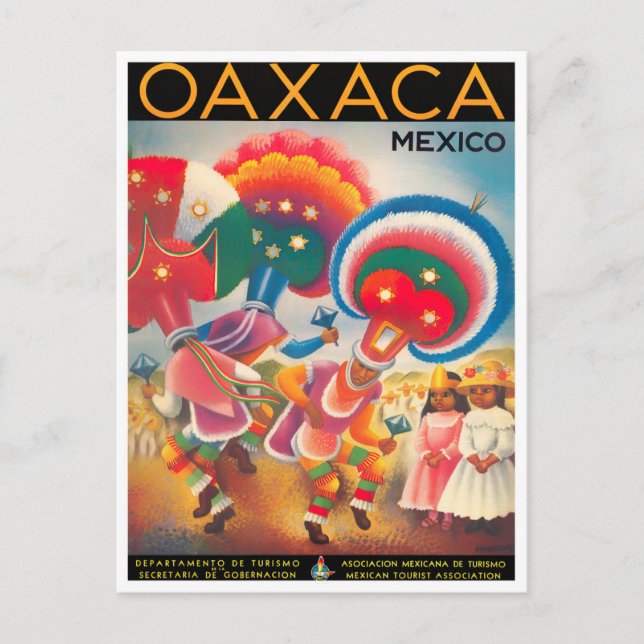 Mexico Oaxaca vintage travel postcard (Front)