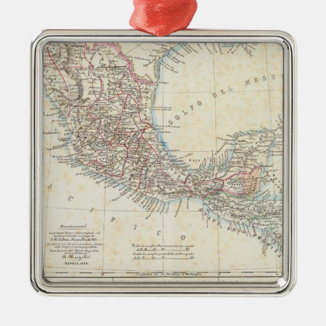 Mexico, Panama, Central America Metal Tree Decoration (Front)