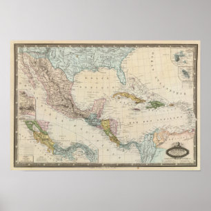 Mexico, Panama, Central America Poster