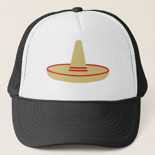 mexico party sombrero trucker hat (Front)