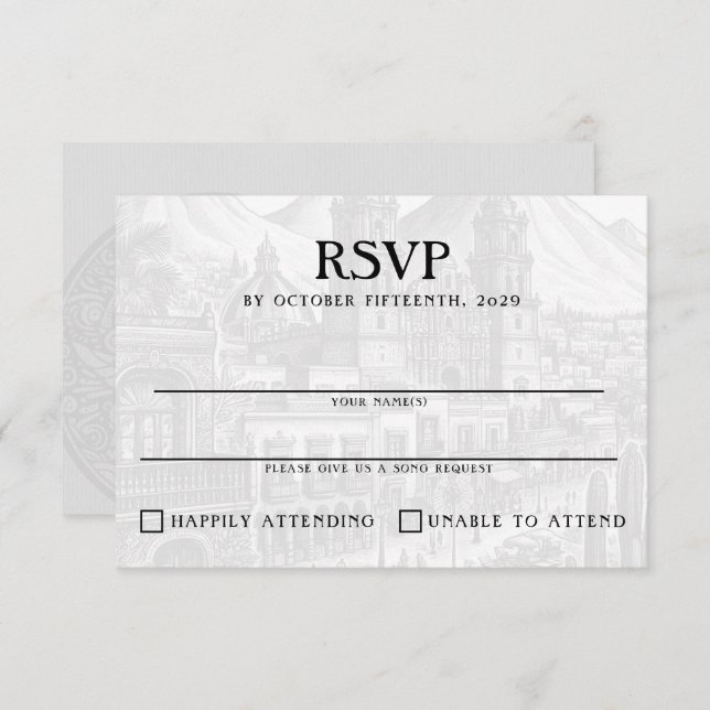 Mexico Passport RSVP Card (Front/Back)