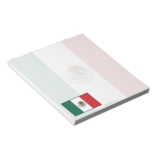 Mexico Plain Flag Notepad (Angled)