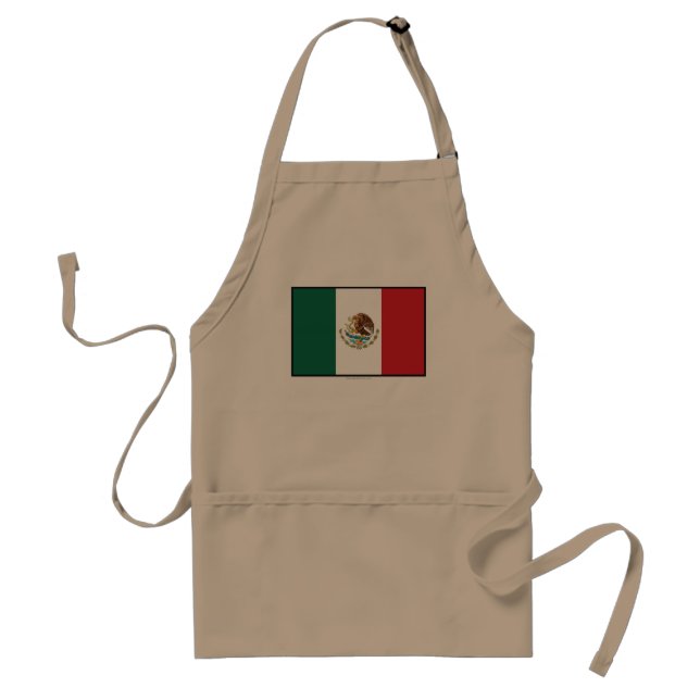 Mexico Plain Flag Standard Apron (Front)