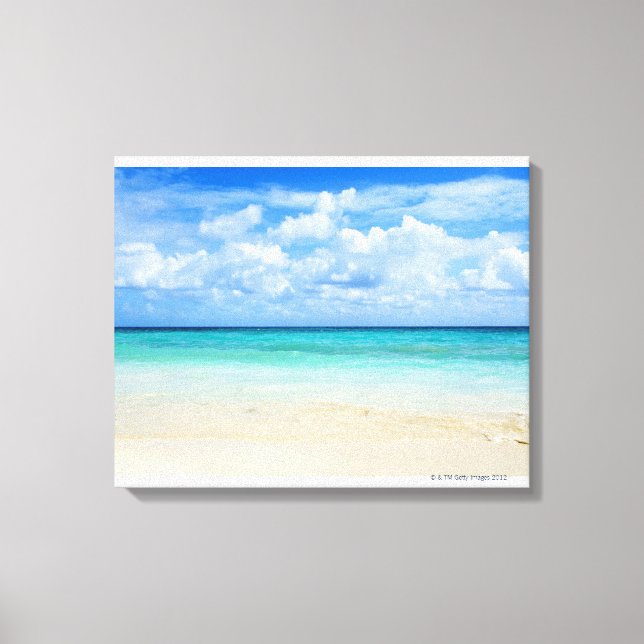 Mexico, Playa Del Carmen, tropical beach Canvas Print (Front)