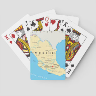 Mexico Political Map Playing Cards