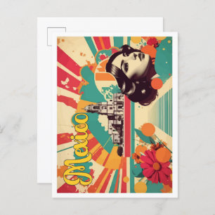 Mexico Pop Art Travel Illustration Postcard