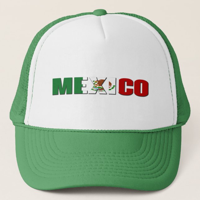 Mexico Pride Trendy Authentic Mexican Spirit Trucker Hat (Front)