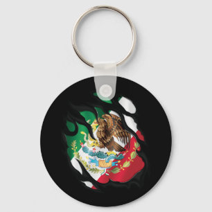 Mexico Ripped Flag Key Ring
