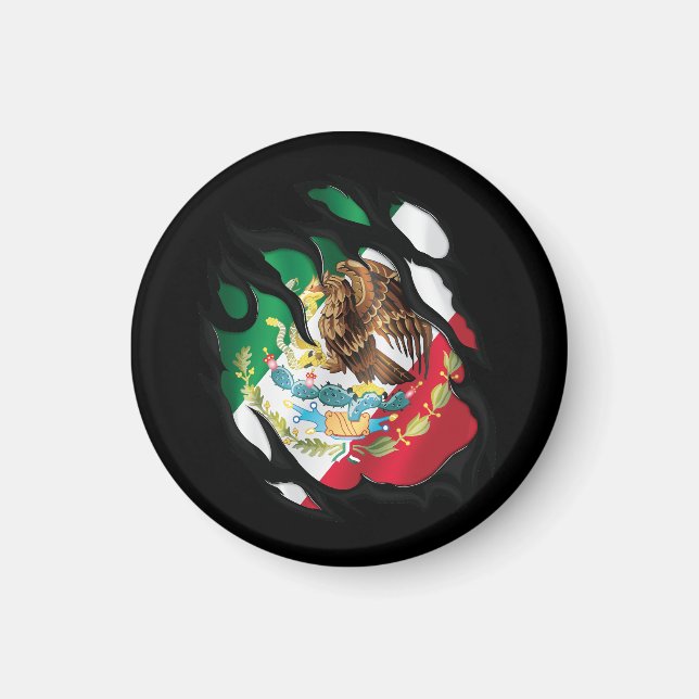Mexico Ripped Flag Magnet (Front)