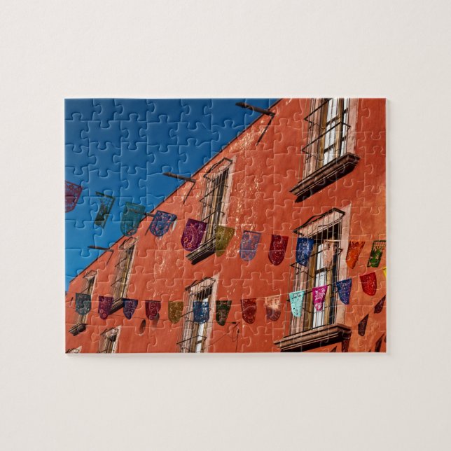 Mexico, San Miguel de Allende. Colourful banners Jigsaw Puzzle (Horizontal)