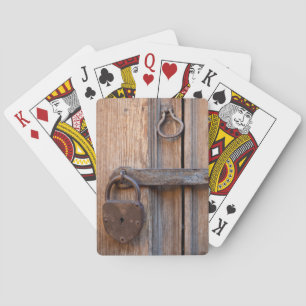 Mexico, San Miguel De Allende. Detail Of A Door Playing Cards