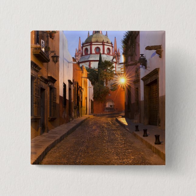 Mexico, San Miguel de Allende. Early morning 15 Cm Square Badge (Front)
