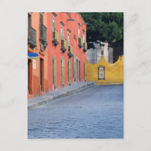 Mexico, San Miguel de Allende, Homes along Postcard