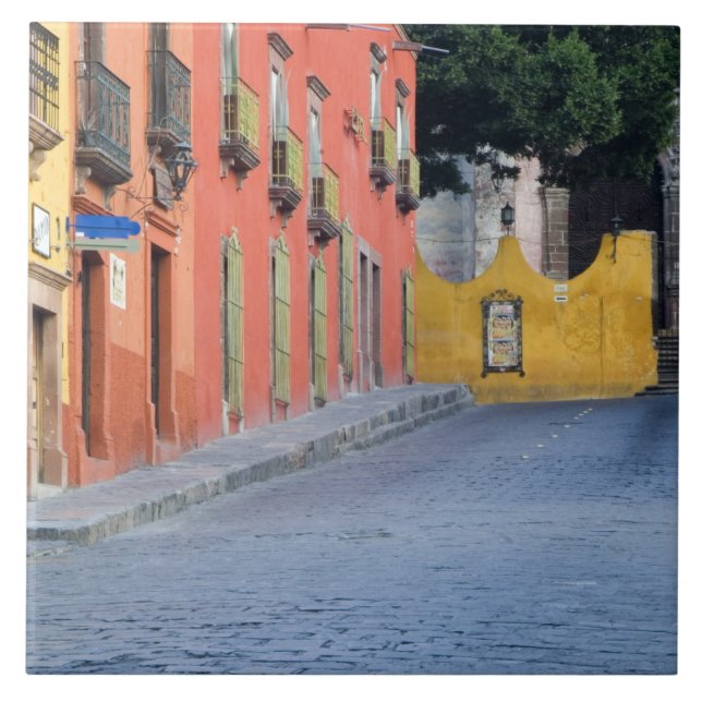 Mexico, San Miguel de Allende, Homes along Tile (Front)
